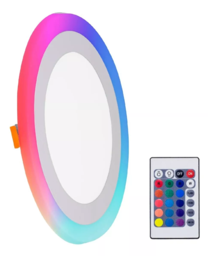 Panel Led Rgb Incrusta 3w+3w Centro Blanco Borde Multicolor